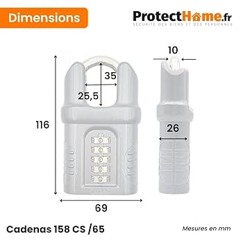 ちかこ　Ｃ-16.17 ABU15865CS 158CS/65 65mm Closed Shackle Combination Padlock